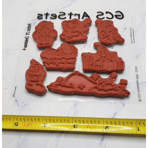 Teddy Bear Christmas GCS Art Unmounted Rubber Stamp Set - Picture 5 of 6